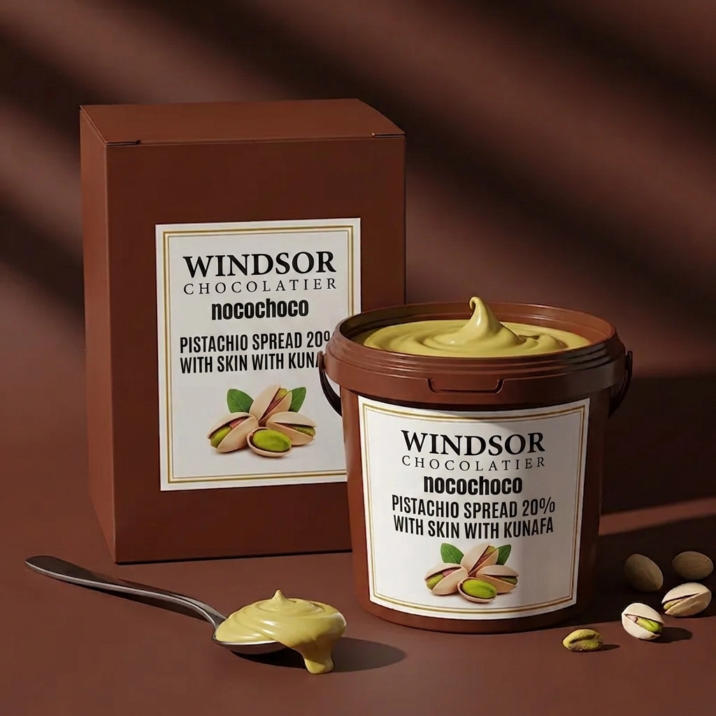 Pistachio Spread 20% with Skin with Kunafa